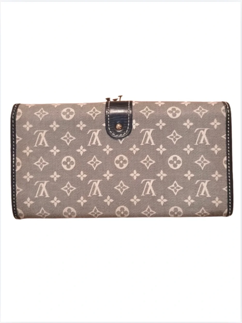LOUIS VUITTON Mini Lin Monogram Clasp Wallet & Dust Bag, Authentic. EUC